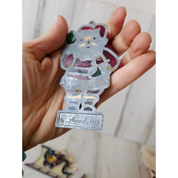 Vintage stained glass sleigh Santa ornament Xmas tree Sled - Picture 10 of 10